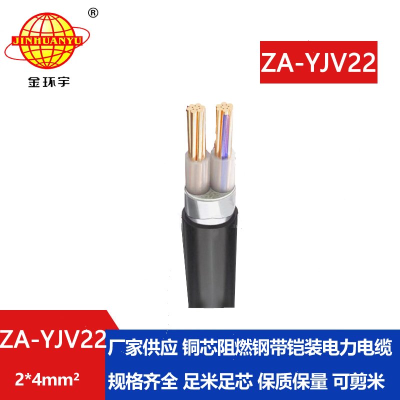 金環(huán)宇電纜 ZA-YJV22-2X4平方 阻燃鎧裝電力電纜 深圳電纜廠